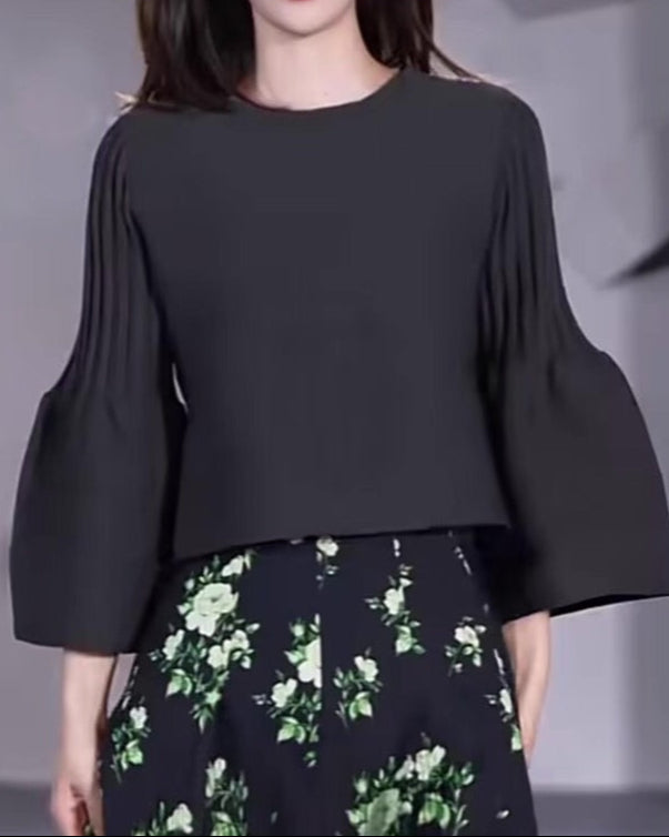 Flare Sleeve Knit Top 00386