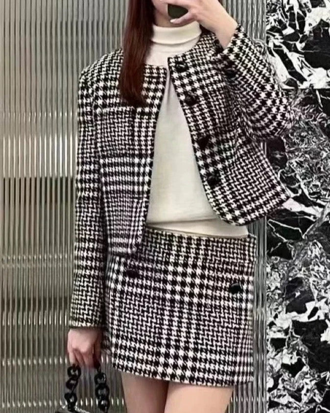 Houndstooth Elegance Jacket 00328