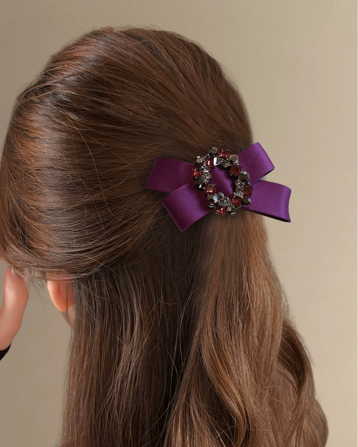 French Bow Embellished Hair Clip 00514