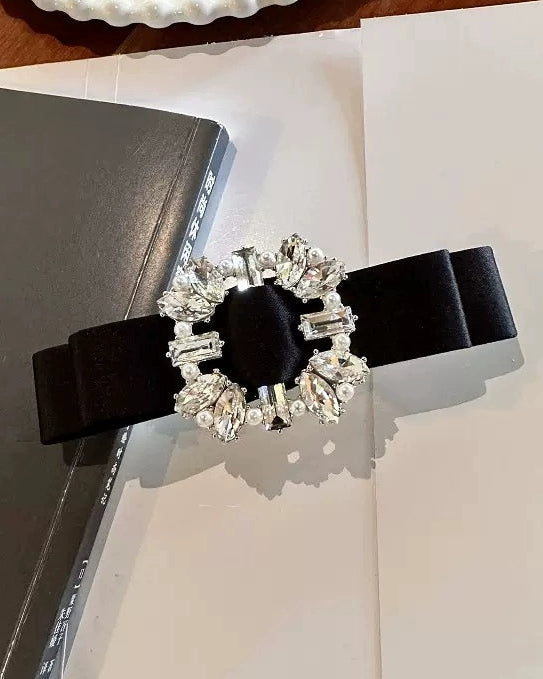 Crystal Ribbon Hair Clip 00466