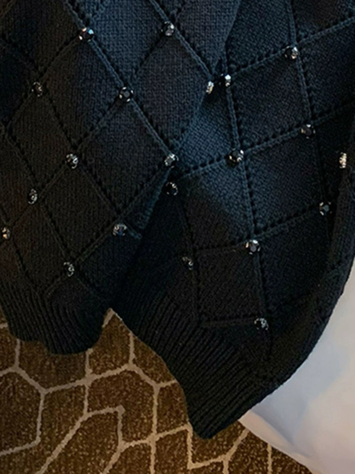Quilted Sparkle Knit Tee 00251