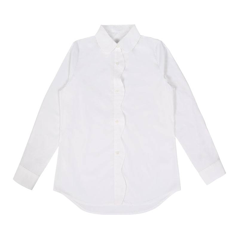 Modern Ripple Button Long Sleeve Shirt 00163