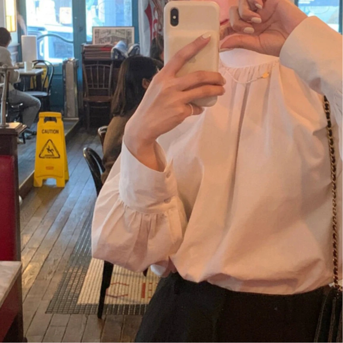 Fluffy Shirt with Collar 00008