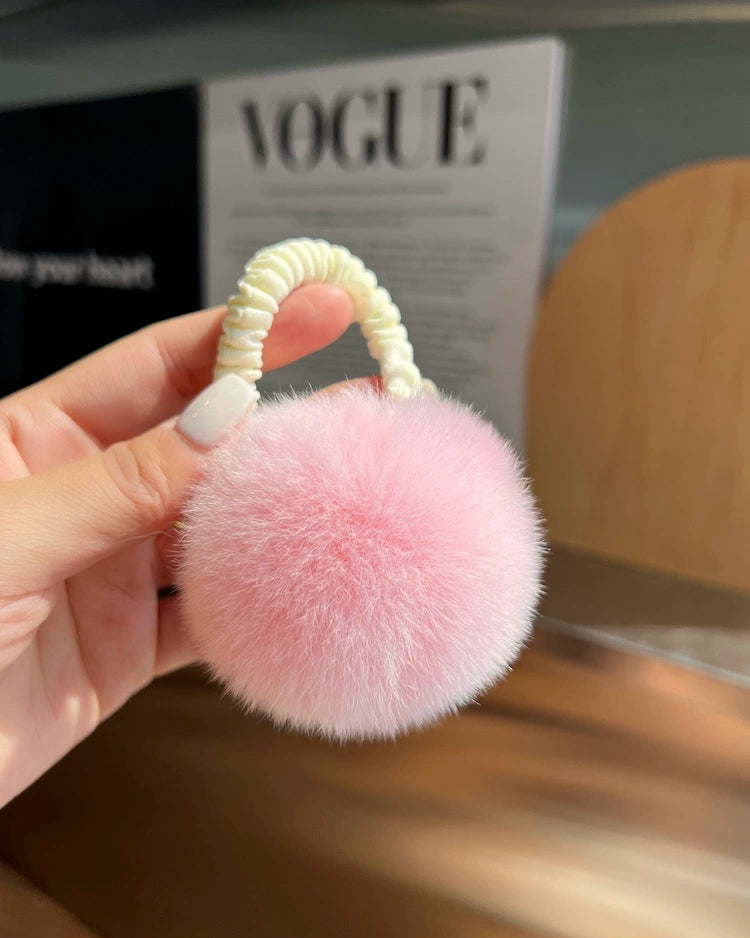 Fluffy Fur Ball Hair Tie 00479