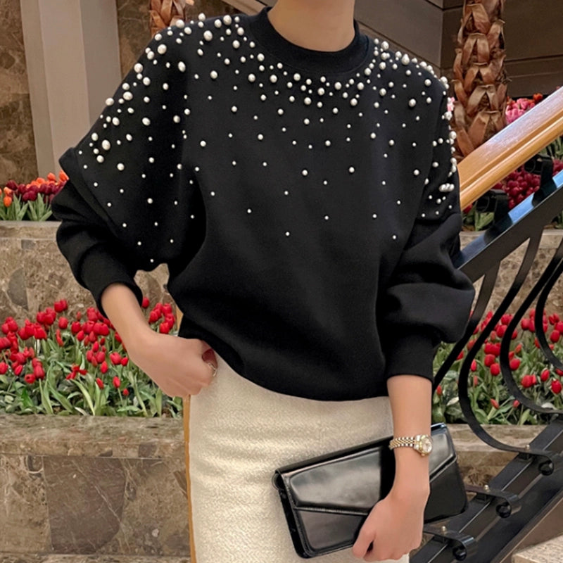 Pearl Embellished Sweatshirt 00388