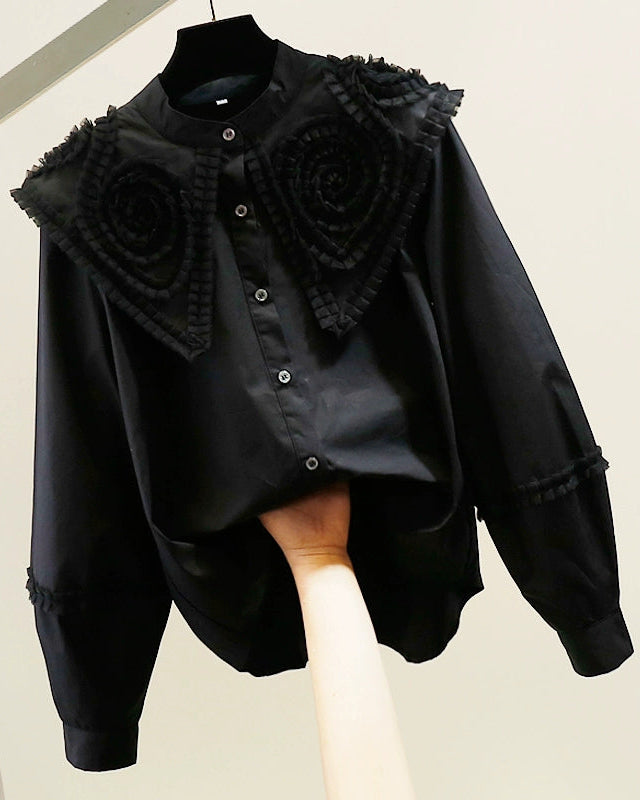 Romantic Ruffle Lace Blouse 00390