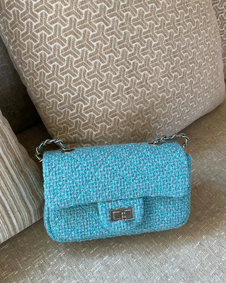 Tweed Bag with Chain 00119