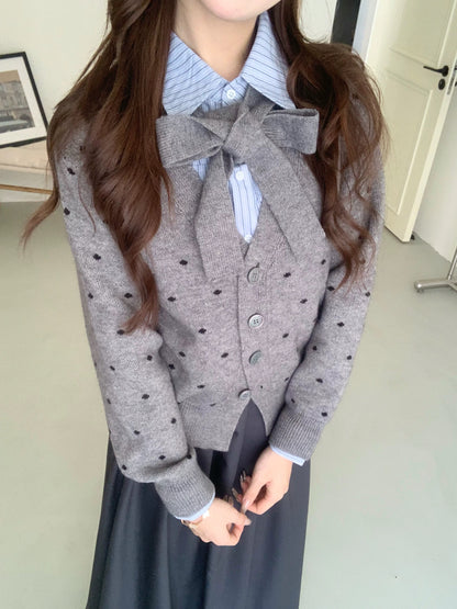 Polka Bow Knit 00341