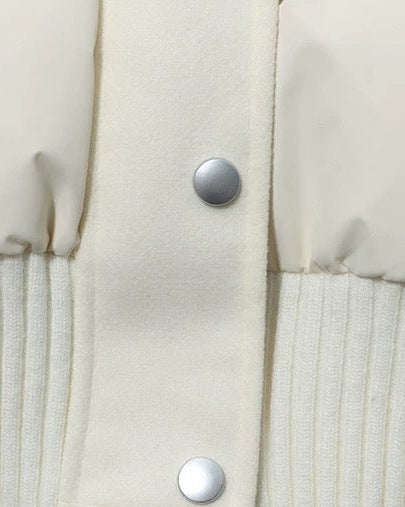 Short Knit Panel Down Jacket 00470
