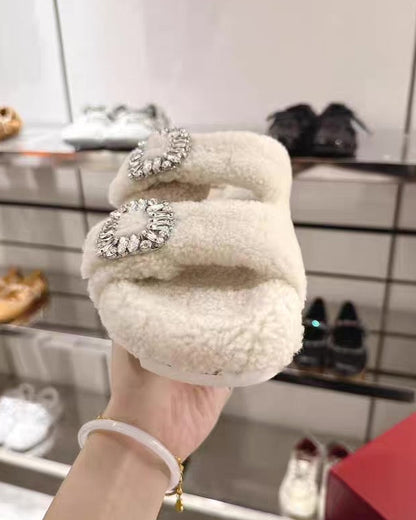 Crystal Bloom Fuzzy Slides 00504