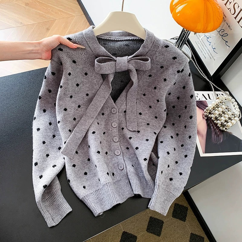 Polka Bow Knit 00341