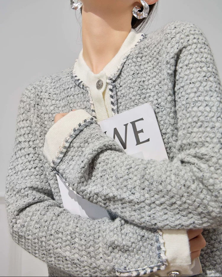 Heather Tweed Cardigan 00359
