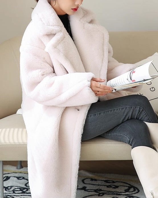 Luxe Teddy Long Coat 00471