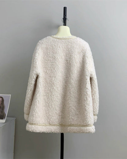 Trimmed Boucle Wool Jacket 00520