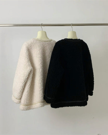 Trimmed Boucle Wool Jacket 00520