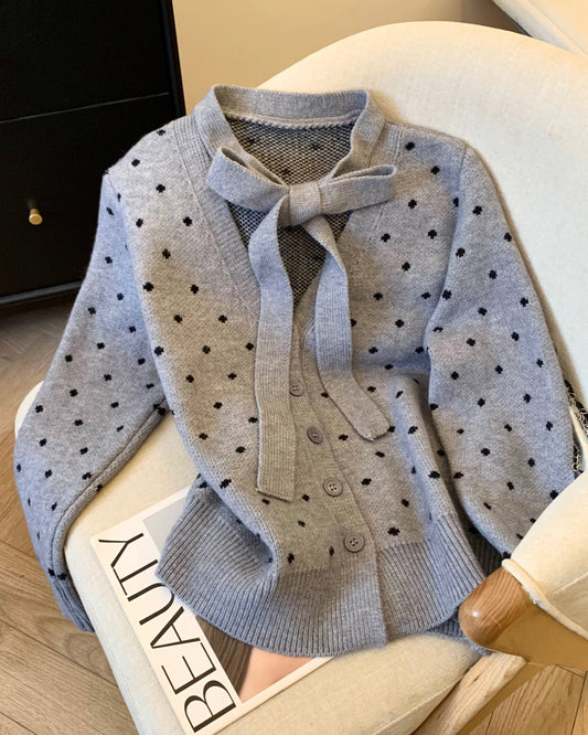 Polka Bow Knit 00341