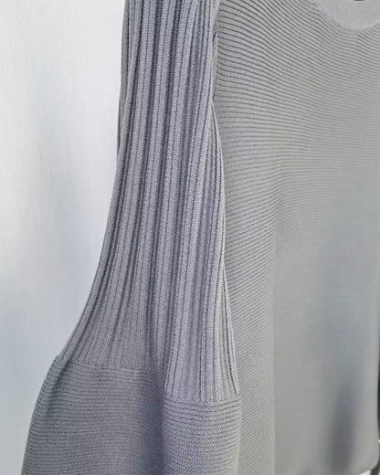 Flare Sleeve Knit Top 00386