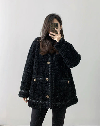 Trimmed Boucle Wool Jacket 00520