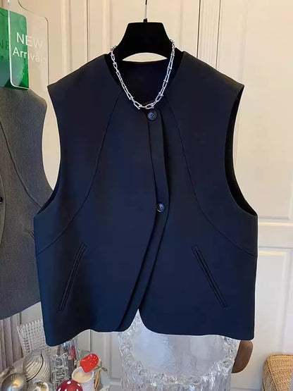Asymmetric Wrap Gilet 00216
