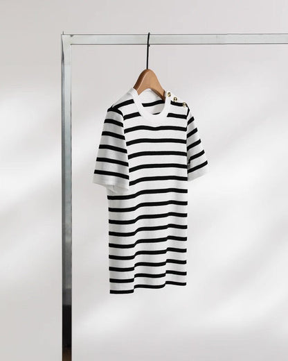 Parisian Stripe Knit Top 00391