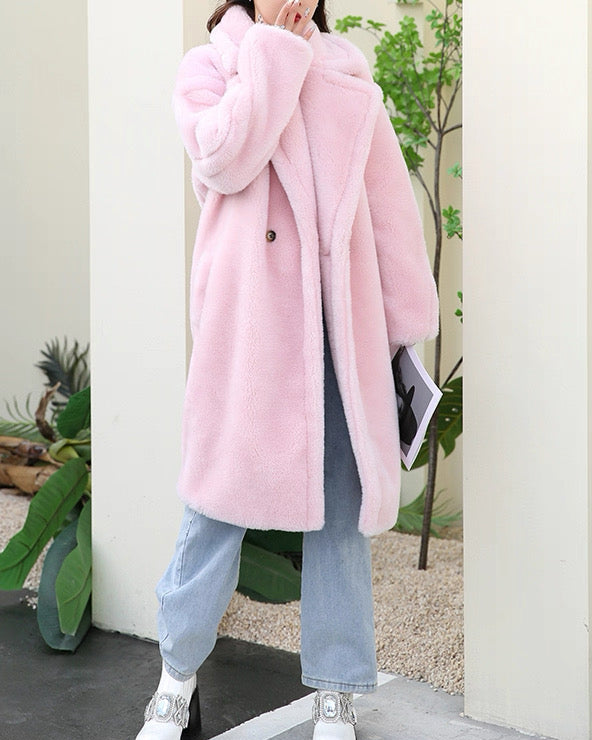 Luxe Teddy Long Coat 00471