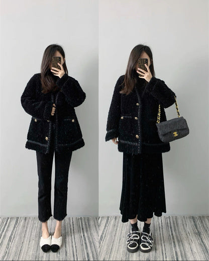 Trimmed Boucle Wool Jacket 00520