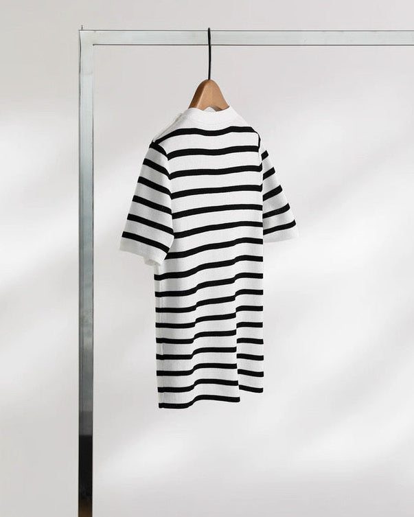 Parisian Stripe Knit Top 00391
