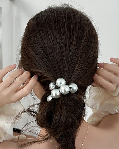 Luxe Round Pearl Hair Tie 00513
