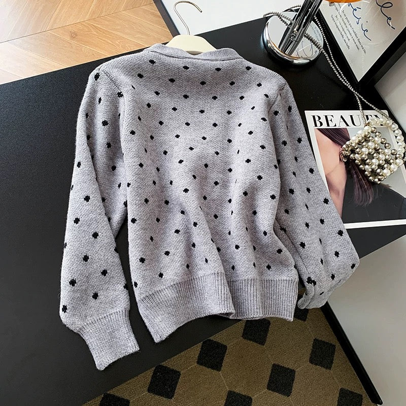 Polka Bow Knit 00341