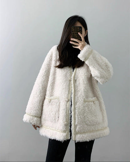 Trimmed Boucle Wool Jacket 00520