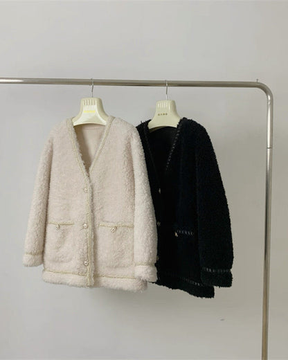 Trimmed Boucle Wool Jacket 00520