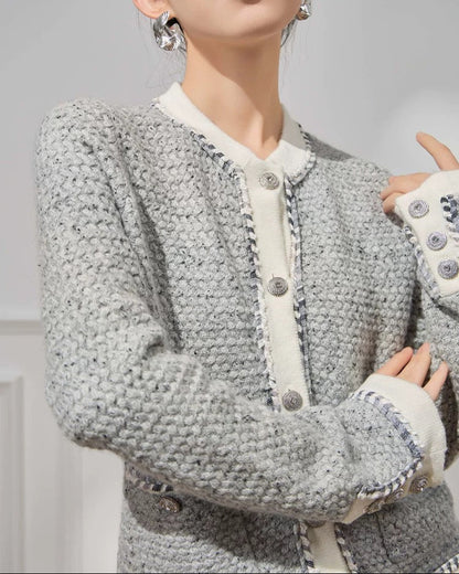 Heather Tweed Cardigan 00359
