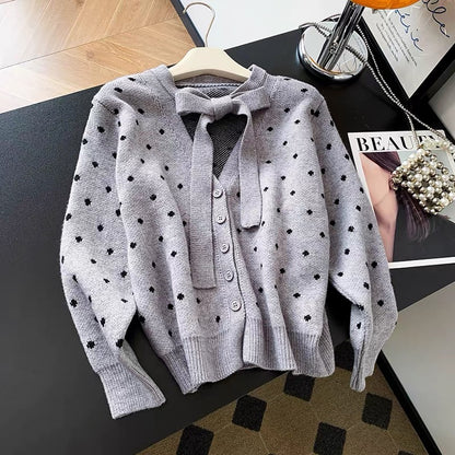 Polka Bow Knit 00341