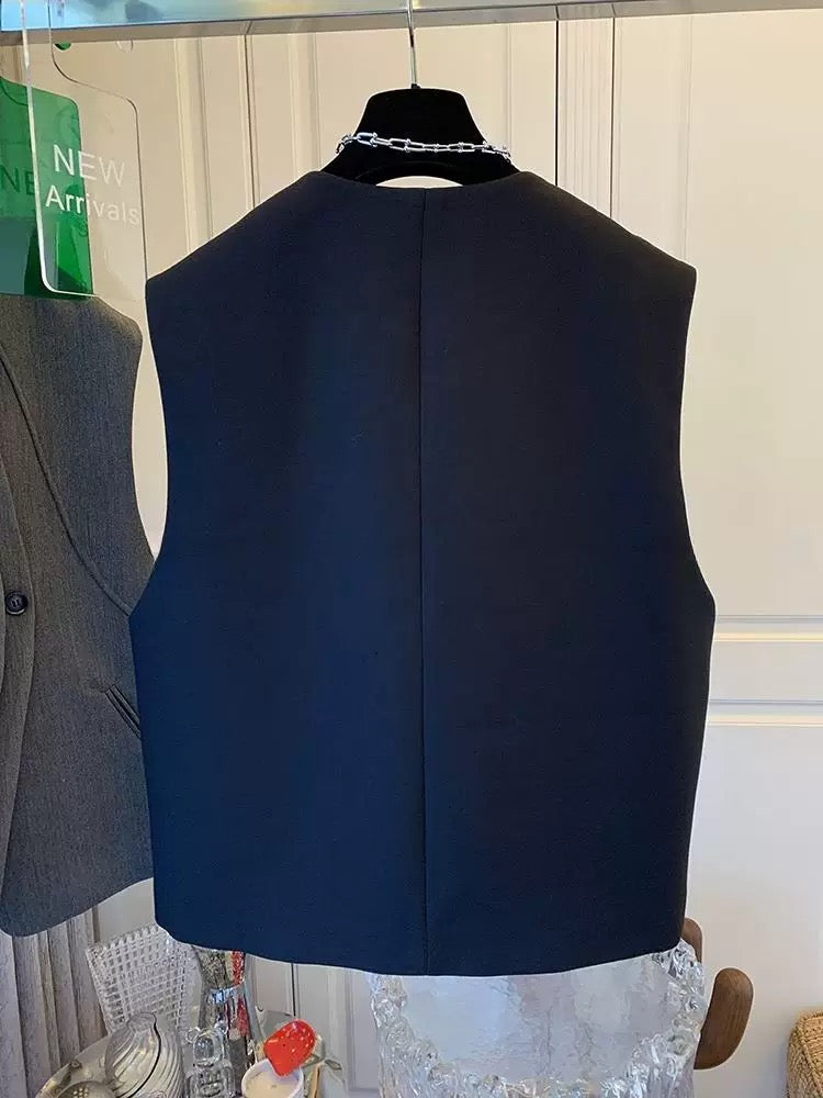 Asymmetric Wrap Gilet 00216