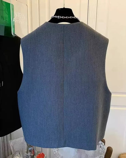 Asymmetric Wrap Gilet 00216