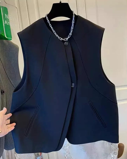 Asymmetric Wrap Gilet 00216