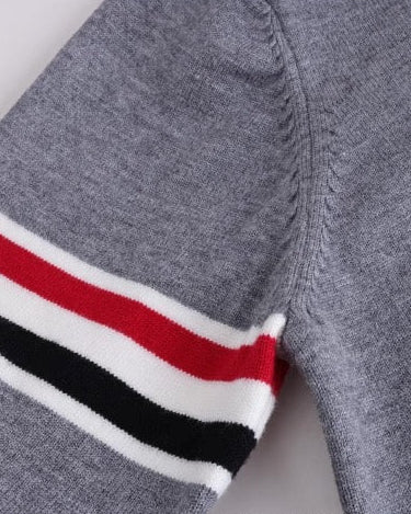 Unisex 3-Stripe Sleeve Knit Sweater 00563