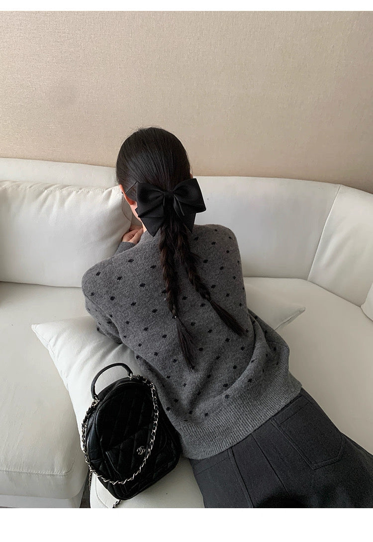 Polka Bow Knit 00341
