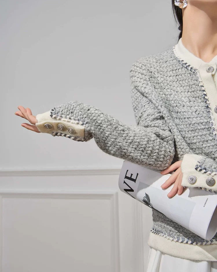 Heather Tweed Cardigan 00359