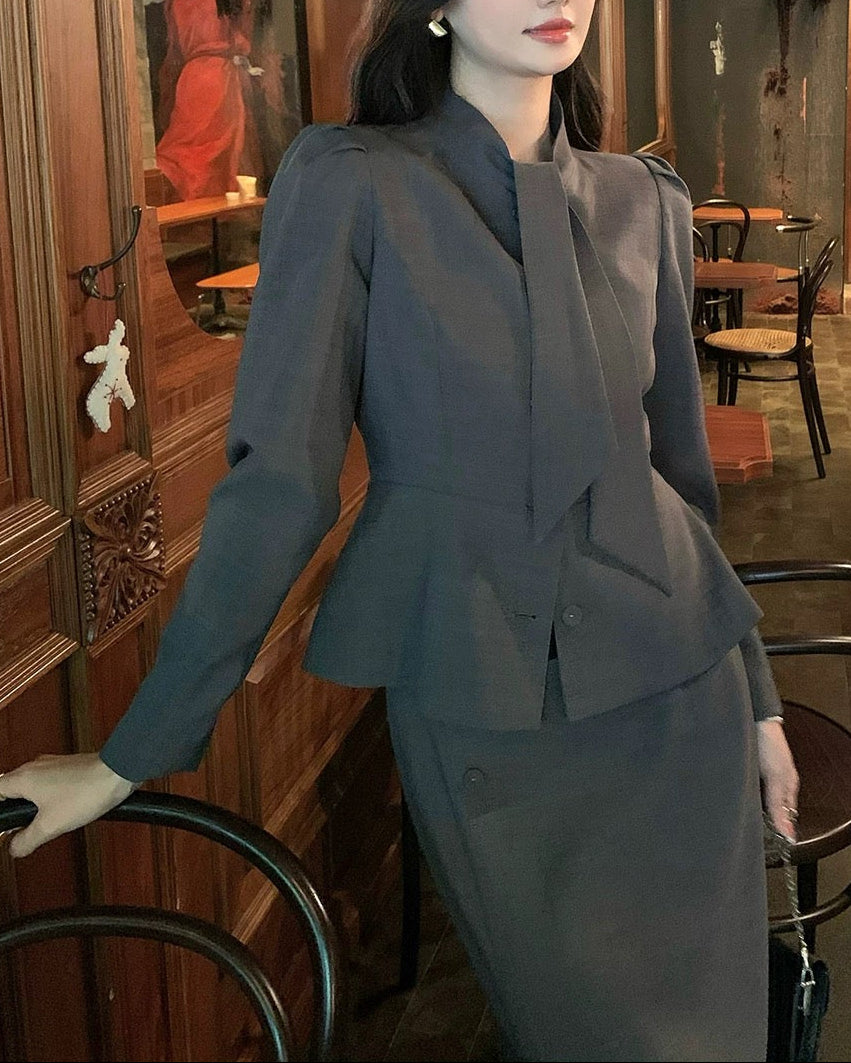 Cross Waist Tailored Jacket 00410