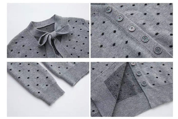 Polka Bow Knit 00341