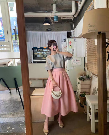 Casual Bow-Tied Sleeve Tee 00276