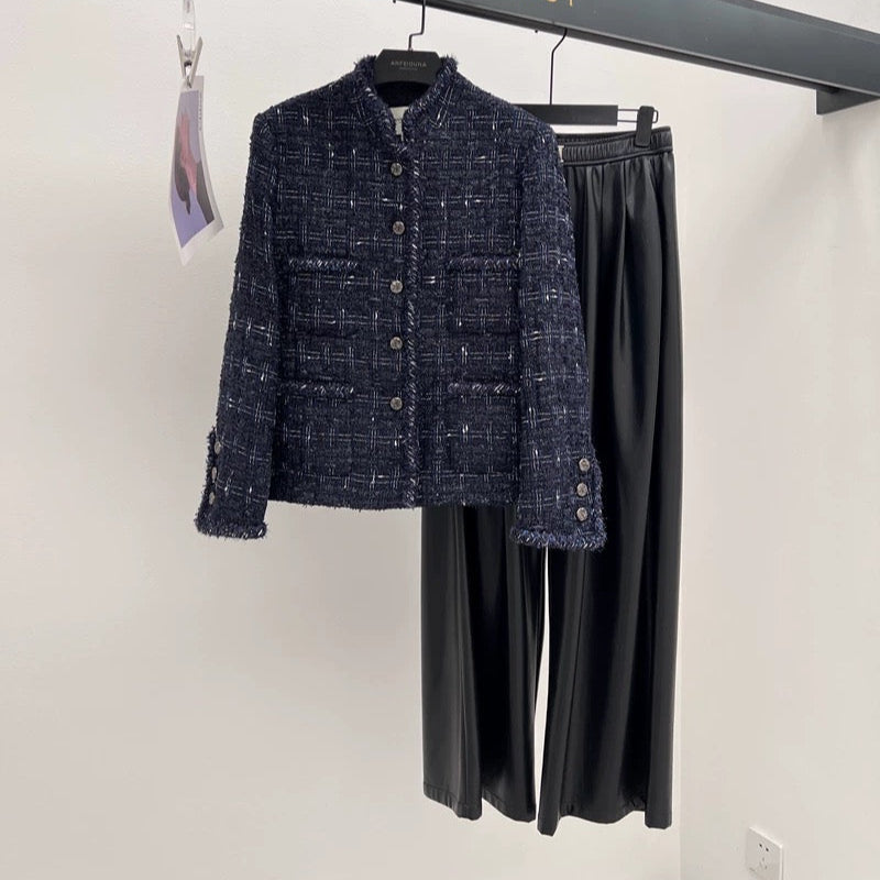 Navy Tweed Classic Jacket 00307