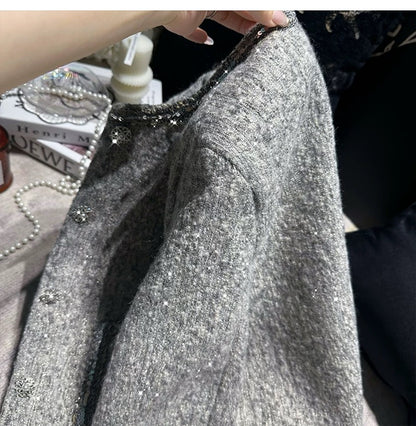 Shimmer Buttoned Tweed Jacket 00311