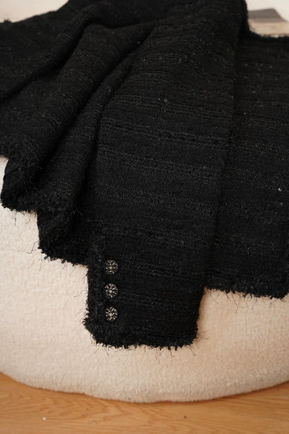 Classic Noir Tweed Jacket 00322