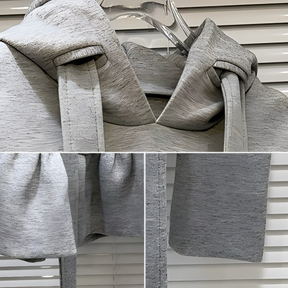 Ribbon Peplum Hoodie 00374
