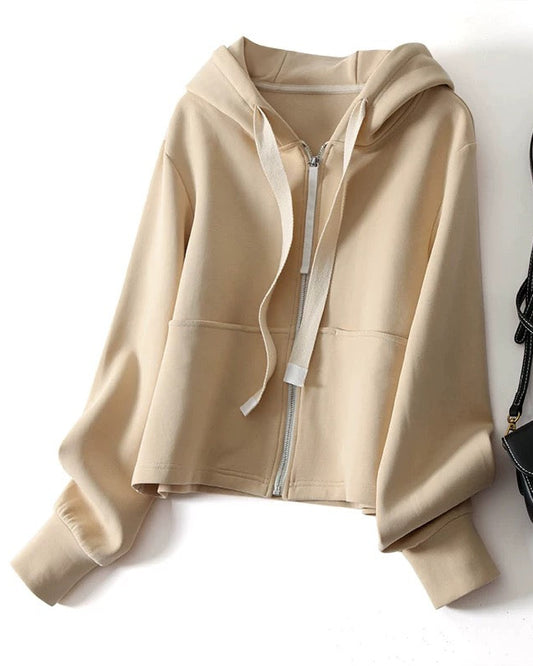 Soft Ribbon Hoodie Jacket 00392