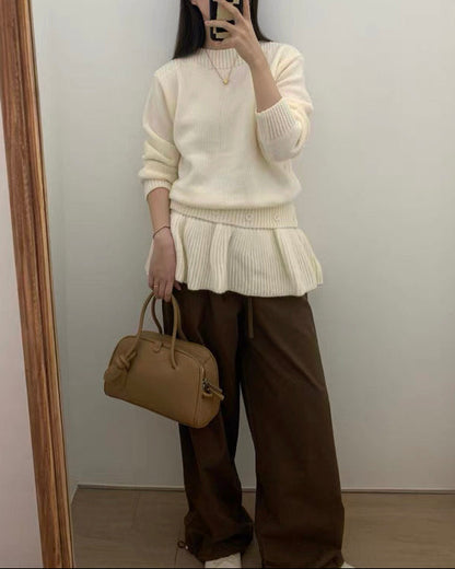 Relax Fit Rib Knit Sweater 00444