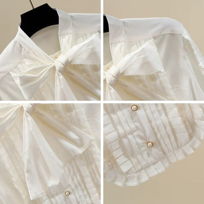 Grand Bow Statement Blouse 00156