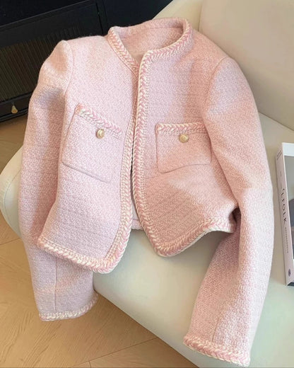 Rosé Elegance Cropped Jacket 00183